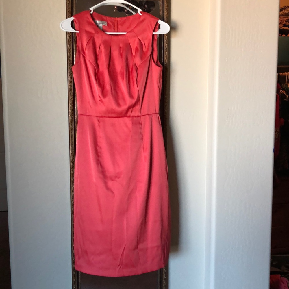 Orange office dress